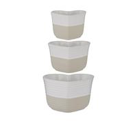 Mason Cash Rustic Charm Multi-Measure Cups Set of 3 Stoneware Measuring Cups with Debossed Heart Motif, Design for Easy Storage, 1 Cup, 1/2 Cup & 1/4 Cup, Elegant Matt & Gloss Finish