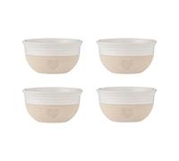 Mason Cash Stoneware Mini Bowls Rustic Charm - Set of 4 150ml Debossed Heart Motif, Multi-Coloured