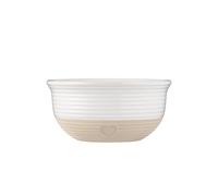 Mason Cash Rustic Charm Mixing Bowl 26cm 3.5L Stoneware with Debossed Heart Motif Ideal for Baking Dough Cakes Salads & Pasta