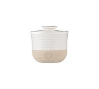 Mason Cash Rustic Charm Storage Jar 700ml Stoneware with Airtight Lid French Provincial Design with Heart Motif Ideal for Tea Coffee Sugar Rice