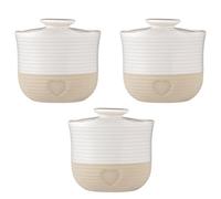 Mason Cash Set Of 3 Rustic Charm Storage Jar 12 X 12.7Cm - Cream