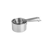 Mason Cash Measuring Cups – Set of 3, Stainless Steel, Silver – Kitchen/Baking
