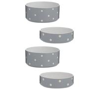Mason Cash Set Of 4 Polka Dot Grey Pet & Dog Bowl Grey One Size