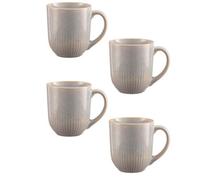 Mason Cash Set Of 4 Reactive Linear Mug 400Ml Grey
