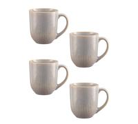 Mason Cash Set Of 4 Reactive Linear Mug 400Ml Grey Grey