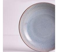 Mason Cash Set of 4 Reactive Linear Pasta Bowl 23cm Grey Mason Cash Grey