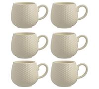 Mason Cash Set Of 6 Embossed Honeycomb Cream Mug 350Ml