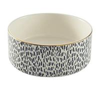 Mason Cash Splatter Stoneware Pet Bowl With Gold Rim, 15 cm