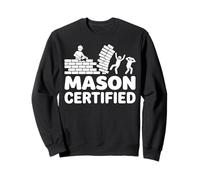 Mason Certified Funny Bricklayer Construction Design Sweatshirt