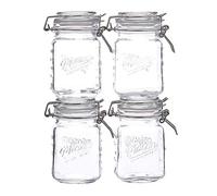 Mason Craft & More 373771 Glass Clamp Jars, Clear