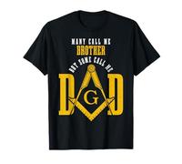Mason Dad Square & Compass Masonic Shriner Freemason T-Shirt