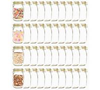 Mason Jar Bags 40 Pack - Reusable Airtight Food Storage Bags, Leak-Proof, Freezer & Dishwasher Safe, Portable for Kitchen, Travel, Camping, Picnics, Snacks