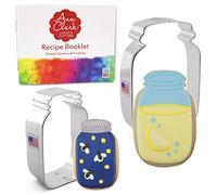 Mason Jar Cookie Cutters 2-Pc. Set Made in USA by Ann Clark, 3.25", 4.5"