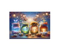 Mason Jar Fantasy,1500-piece puzzle,Adult Jigsaw Puzzles Children's Jigsaw Puzzles Paper Jigsaw Puzzle Toy DIY Set Home Decoration,57x87cm