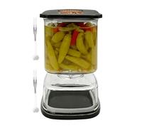 Mason Jar - Fermentation Container for Food, Airtight Storage Container, Built-in Lifting Strainer, Kitchen Pantry Organization, Leakproof Preservation Jar, Clear Ku