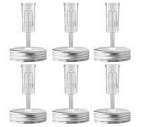 Mason Jar Fermentation Lids Kit with 6 Lids & Airlocks, 2.76" Regular Mouth Fermenting Supplies