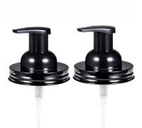 Mason Jar Foaming Soap Dispenser Pump fit 2.75Inch Regular Mouth,Rust Proof Stainless Steel Lid and BPA Free Plastic Foam Soap Pump-Hotel Bathroom Accessories