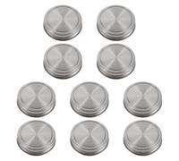 Mason Jar Lid Regular Mouth 10pcs with Silicone Seal 70mm | Airtight Sealing with Removable Silicone Ring, Leak Proof Design, Smooth Seamless Surface, for Room Temperature