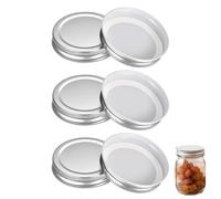 Mason Jar Lids, 6 Pcs - Tinplate Canning Lids Regular Mouth Leak Proof Fits Storage Jars (Silver)