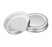 Mason Jar Lids, 6 Pcs - Tinplate Canning Lids Regular Mouth Leak Proof Fits Storage Jars (Silver)
