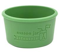 Mason Jar Lifestyle 4oz Silicone Sleeves/Jackets for Protecting Small Ball, Kerr, Quilted Canning Jars (Leaf Green, 2 Pack)
