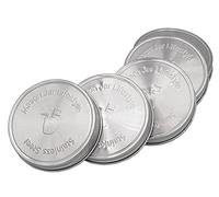 Mason Jar Lifestyle 5 Pack Stainless Steel Storage Lids with Platinum Silicone Liners for Wide Mouth Jars - Heavy Duty Caps for Mason Jars - Airtight & Leak-Proof Design