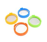 Mason Jar Plastic Ring Sprouting Lids 86mm Wide Mouth 4pcs
