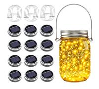 Mason Jar Solar Lights for Outside, 12 Pack 30 LED Fairy Lights(NO Jars)