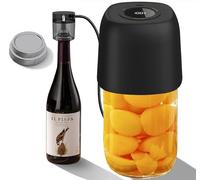 Mason Jar Vacuum Sealer - 3 in 1 Automatic Vacuum & Wine Saver with Food Pump for Canning Jars - Wide & Regular Mouth Mason Lids