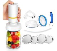 Mason Jar Vacuum Sealer, Electric Vacuum Sealer for Jars with Wide/Regular Mouth Accessories, Can Vacuum Seal Pump Kit As Shown