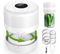 Mason Jar Vacuum Sealer Kit, Electric Sealer for Wide and Regular Mouth Mason Lids, Canning Vacuum Sealer Mason Jar, Automatic Vacuum Sealer Machine for Food Storage - White