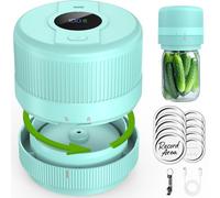 Mason Jar Vacuum Sealer Kit, Electric Sealer for Wide and Regular Mouth Mason Lids, Canning Vacuum Sealer Mason Jar, Automatic Vacuum Sealer Machine for Food Storage - Green