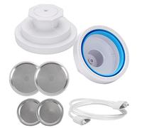 Mason Jar Vacuum Sealer Kit for FoodSaver - Food Saver Jar Sealer Attachment,Food Storage with Accessory Hose for Regular and Wide Mouth Mason Jars