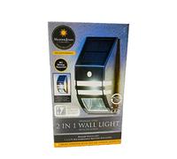 Mason & Jones 2-in-1 PIR Wall Security Light Solar Powered Motion Sensor LED