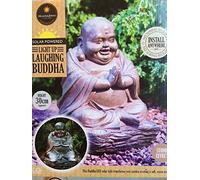 Mason & Jones New Light-Up LED Solar Powered Laughing Buddha Outdoor Stone Effect