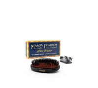 Mason Pearson Large Bristle & Nylon Military Shape Hair Brush in Black Mason Pearson Black