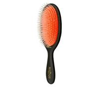 Pocket Gentle Nylon Brush - NG2 Dark Ruby by Mason Pearson for Unisex - 2 Pc Hair Brush, Cleaning Brush