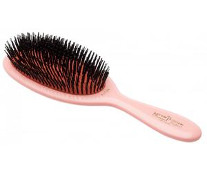 Mason Pearson Small Extra Pure Bristle B2 medium brush with boar bristles for fine hair 1 pcs, Pink