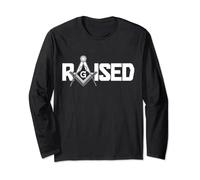 Mason Raised Square & Compass Freemason Shriner Masonic Long Sleeve T-Shirt