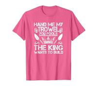 Mason The King Wants to Build Brickie Brickmason Bricklayer T-Shirt, Men, Pink Heather, 3X-Large