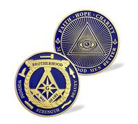 Masonic Challenge Coin Freemasons Master Mason Blue Lodge Coin
