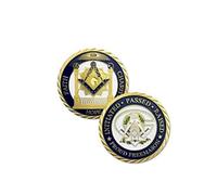 Masonic Coins Proud Freemason Challenge Coins - Hope Faith Charity Mason Souvenir for Collection Gift - Gold Plated and Enameled