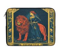 Masonic Exchange Strength Tarot Card Laptop Case Sleeve Bag 15inch Durable Shockproof Protective Computer Carrying Cover Briefcase