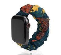 Masonic Exchange Strength Tarot Card Scrunchie Watch Bands Soft Elastic Replacement Wristband Compatible with Apple Watch 38mm/40mm