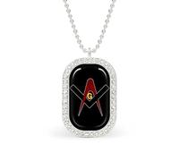 Masonic Freemason Square Compass Women's Necklaces Pendant Necklace Fashion Diamond Jewelry with Chain