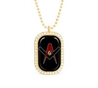 Masonic Freemason Square Compass Women's Necklaces Pendant Necklace Fashion Diamond Jewelry with Chain