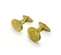 Masonic Gold Plated Oval Cufflinks with G