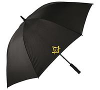 Masonic Gold With G Design Black Golf Umbrella Parasol