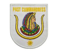 Masonic Past Commanders Daughters of Isis Patch Machine Embroidery, Iron-On Back - Freemason Regalia Patches & Emblems