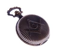 Masonic Pocket Watch with Chain Quartz Movement Arabic Numerals Full Hunter Vintage Design PW-40